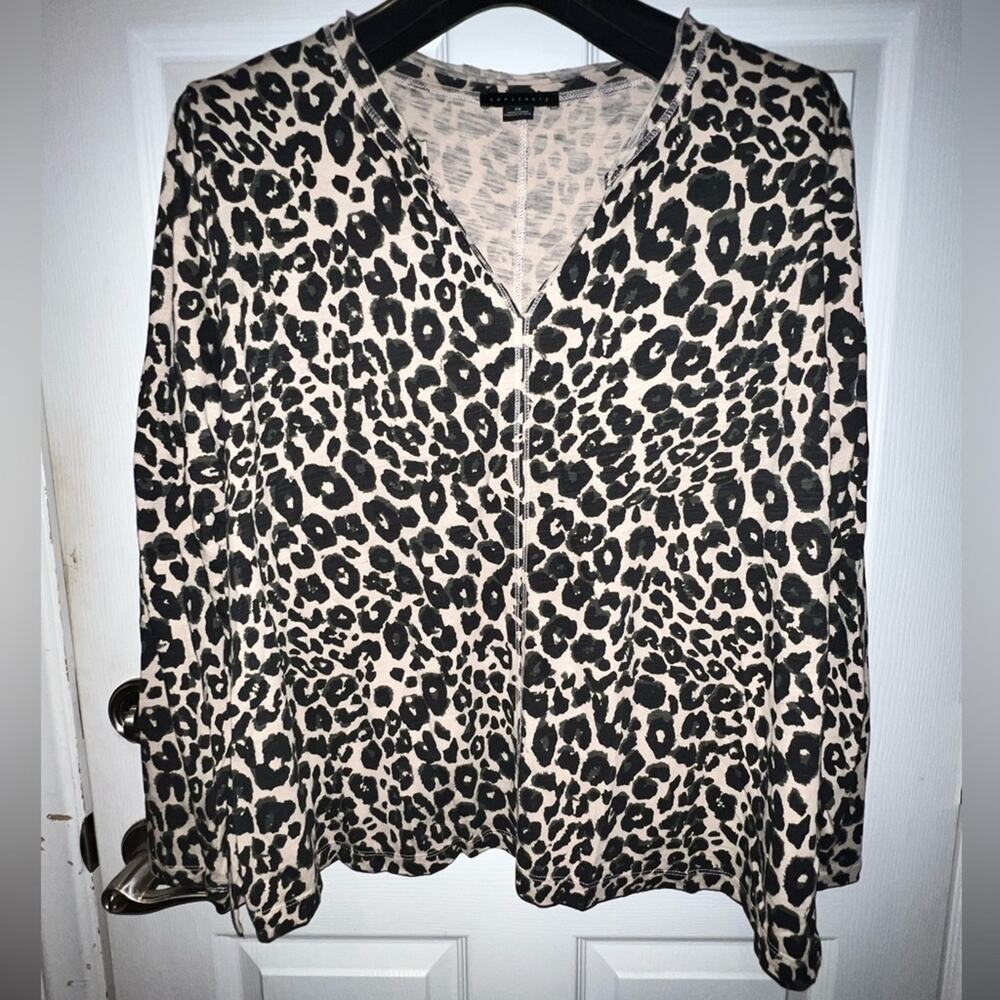 Sanctuary long-sleeved blouse black cream Size 2X
